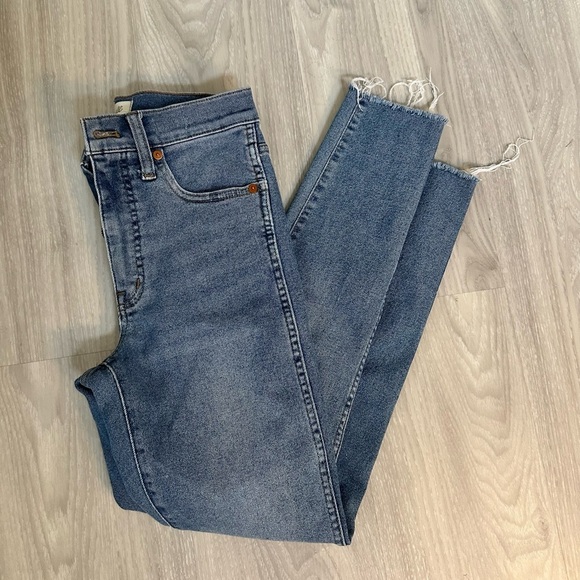 Madewell 10” High-Rise Skinny Jeans-Raw Hem Sz 24 - Picture 6 of 13